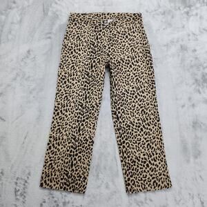 Vintage 90s BIYAYCDA Pants Womens 6 Brown Animal Print Mid‎ Rise Straight Leg